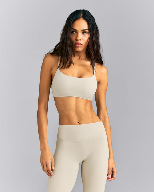 SoftMotion™ Strappy Sports Bra | Oatmeal