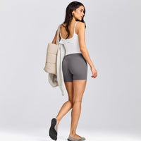SoftMotion™ Strappy Vest with Built in Bra Shelf | White
