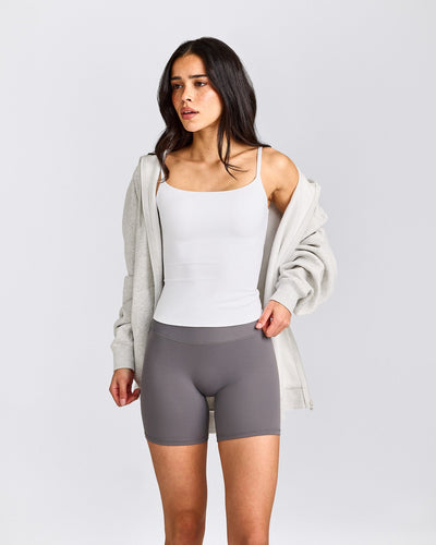 SoftMotion™ Strappy Vest with Built in Bra Shelf | White