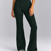 SoftMotion™ Wrap Flared Pants | Emerald Noir