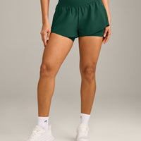 UnifiedMove Double Layer Shorts 5" with Reflective Logo | Racing Green