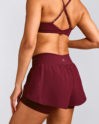 UnifiedMove™ Double Layer Shorts 5" with Reflective Logo | Rosewood