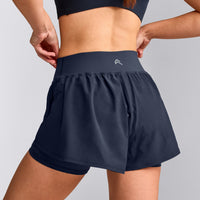 UnifiedMove™ Double Layer Shorts 5" with Reflective Logo | True Blue