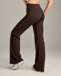 UnifiedMove Wrap Flared Bottoms with Reflective Logo | 70% Cocoa