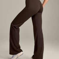 UnifiedMove Wrap Flared Bottoms with Reflective Logo | 70% Cocoa