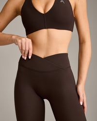 UnifiedMove Wrap Flared Bottoms with Reflective Logo | 70% Cocoa