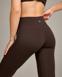 UnifiedMove Wrap Flared Bottoms with Reflective Logo | 70% Cocoa
