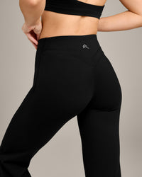 UnifiedMove Wrap Flared Bottoms with Reflective Logo | Black
