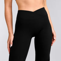 UnifiedMove™ Wrap Flared Bottoms with Reflective Logo | Black