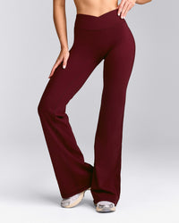 UnifiedMove™ Wrap Flared Bottoms with Reflective Logo | Rosewood