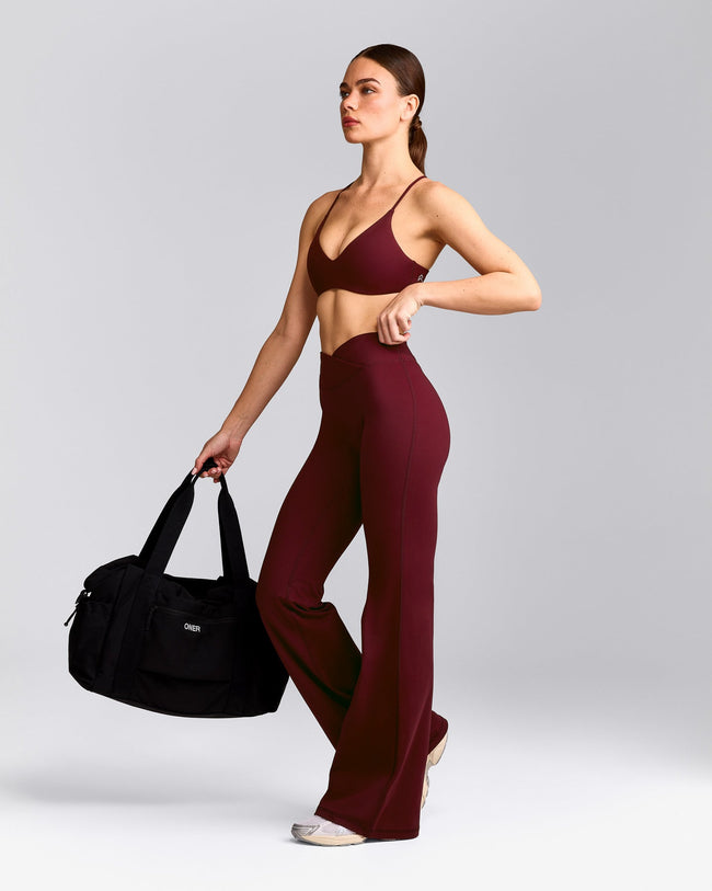 UnifiedMove™ Wrap Flared Bottoms with Reflective Logo | Rosewood