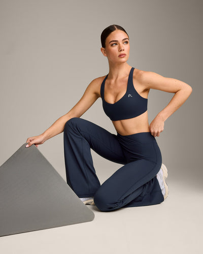 UnifiedMove Wrap Flared Bottoms with Reflective Logo | True Blue