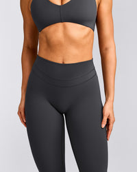 UnifiedMove™ High Waisted Leggings with Reflective Logo | Coal