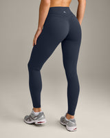 UnifiedMove High Waisted Leggings with Reflective Logo | True Blue