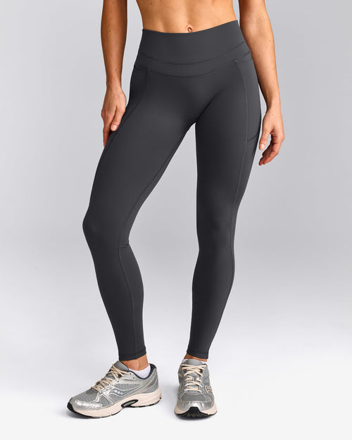 UnifiedMove™ High Waisted Pocket Leggings with Reflective Logo | Coal