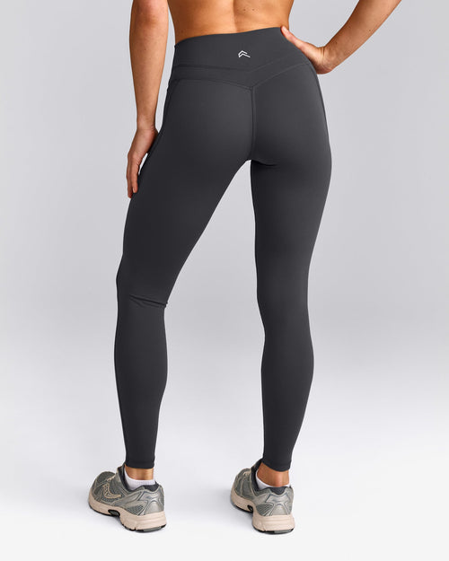 UnifiedMove™ High Waisted Pocket Leggings with Reflective Logo | Coal