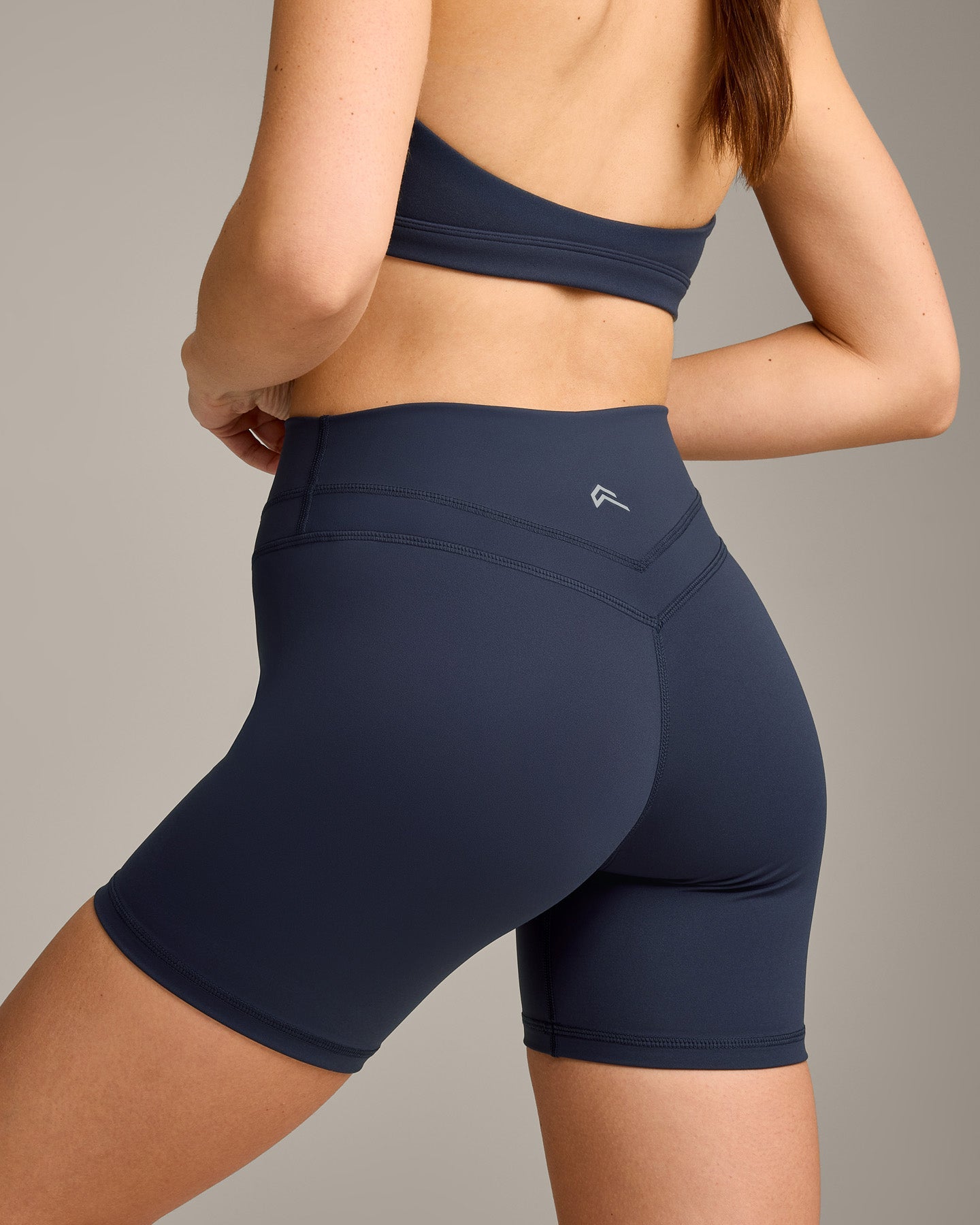 UnifiedMove™ High Waisted Shorts 6" with Reflective Logo | True Blue