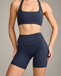 UnifiedMove™ High Waisted Shorts 6" with Reflective Logo | True Blue
