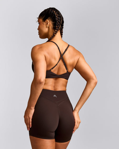 UnifiedMove™ Micro Bralette with Reflective Logo | 70% Cocoa