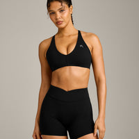UnifiedMove Micro Bralette with Reflective Logo | Black