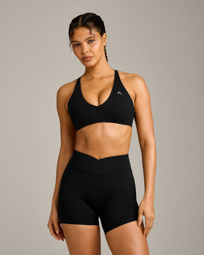 UnifiedMove Micro Bralette with Reflective Logo | Black