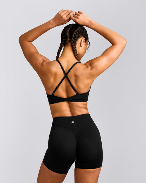 UnifiedMove™ Micro Bralette with Reflective Logo | Black