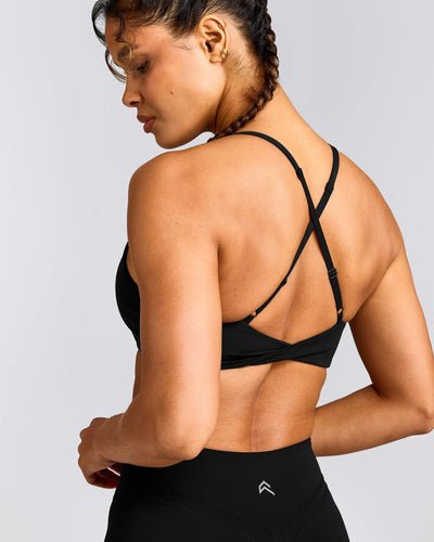 UnifiedMove™ Micro Bralette with Reflective Logo | Black