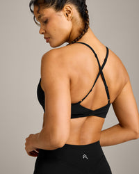 UnifiedMove Micro Bralette with Reflective Logo | Black
