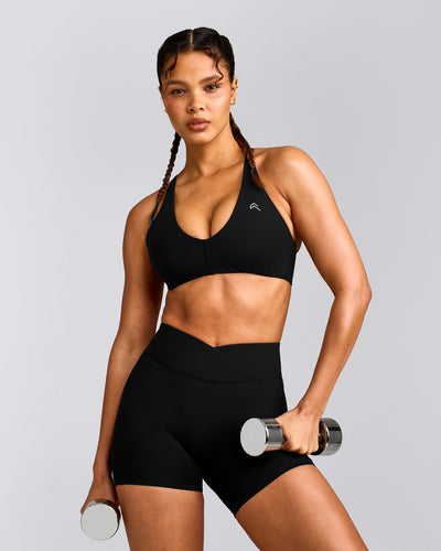 UnifiedMove™ Micro Bralette with Reflective Logo | Black