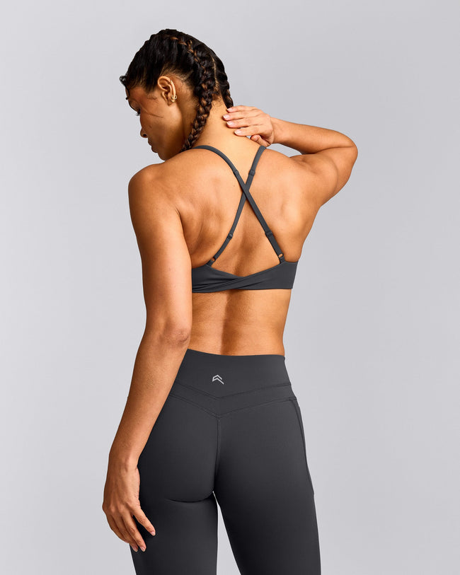 UnifiedMove™ Micro Bralette with Reflective Logo | Coal