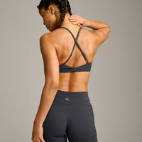 UnifiedMove Micro Bralette with Reflective Logo | Coal