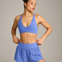 UnifiedMove™ Micro Bralette with Reflective Logo | Glaucous Blue