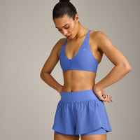 UnifiedMove™ Micro Bralette with Reflective Logo | Glaucous Blue