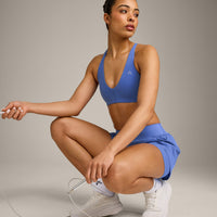 UnifiedMove™ Micro Bralette with Reflective Logo | Glaucous Blue