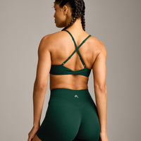 UnifiedMove Micro Bralette with Reflective Logo | Racing Green