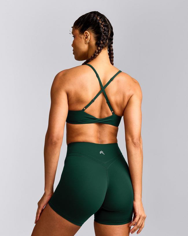 UnifiedMove™ Micro Bralette with Reflective Logo | Racing Green