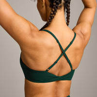 UnifiedMove Micro Bralette with Reflective Logo | Racing Green