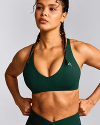 UnifiedMove™ Micro Bralette with Reflective Logo | Racing Green