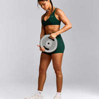 UnifiedMove™ Micro Bralette with Reflective Logo | Racing Green