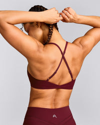 UnifiedMove™ Micro Bralette with Reflective Logo | Rosewood