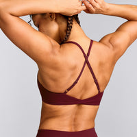 UnifiedMove™ Micro Bralette with Reflective Logo | Rosewood