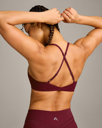 UnifiedMove™ Micro Bralette with Reflective Logo | Rosewood