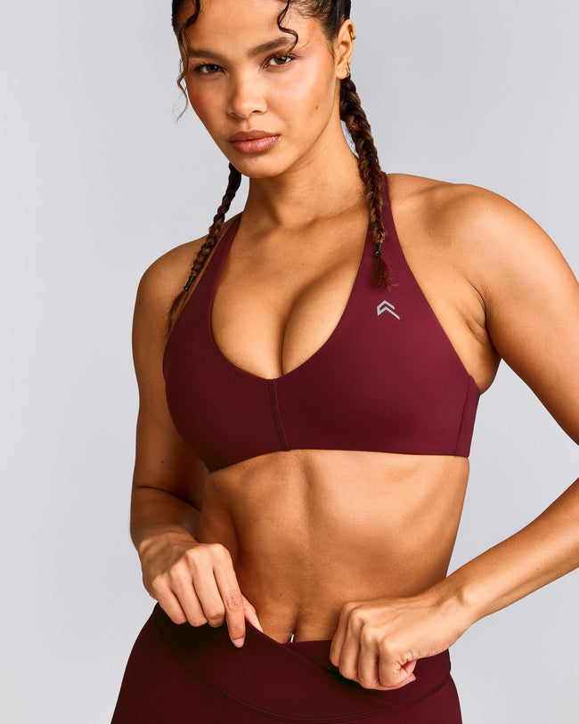 UnifiedMove™ Micro Bralette with Reflective Logo | Rosewood