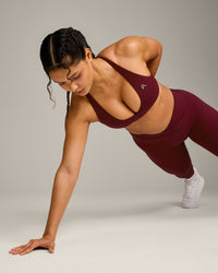 UnifiedMove™ Micro Bralette with Reflective Logo | Rosewood