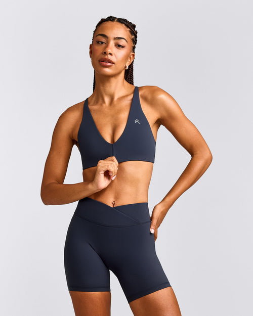 UnifiedMove™ Micro Bralette with Reflective Logo | True Blue