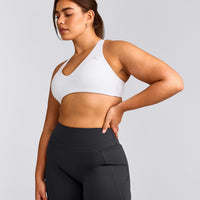 UnifiedMove™ Micro Bralette with Reflective Logo | White