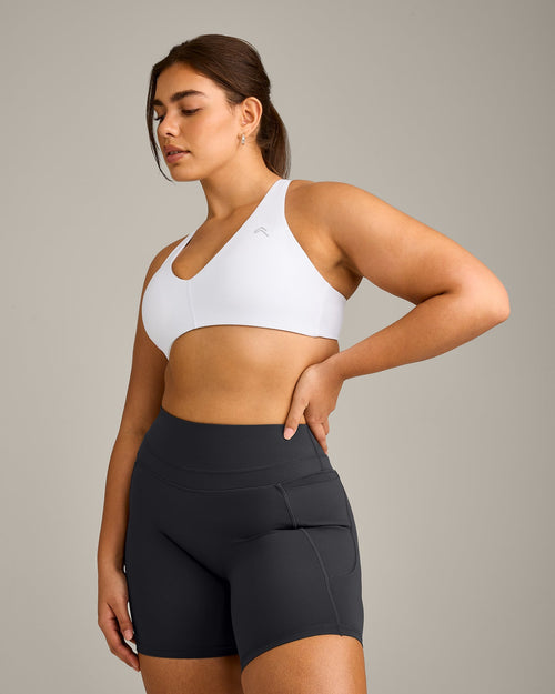 Oner Modal UnifiedMove Micro Bralette with Reflective Logo | White