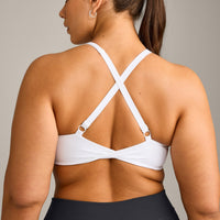 UnifiedMove Micro Bralette with Reflective Logo | White