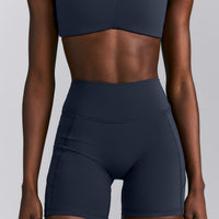 UnifiedMove™ High Waisted Pocket Shorts with Bonding | True Blue