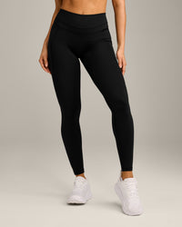 UnifiedMove High Waisted Pocket Leggings with Reflective Logo | Black